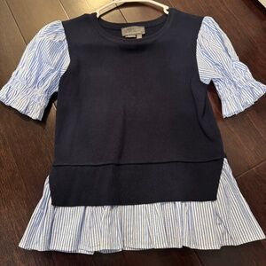 Puff sleeve peplum top